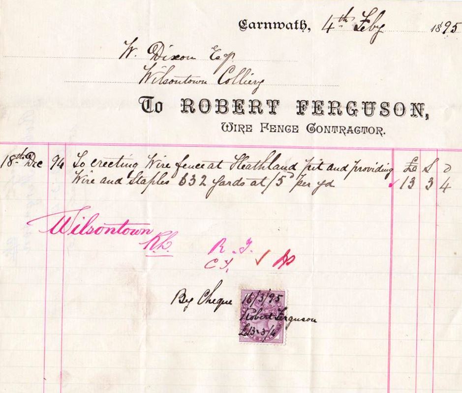 Dixon and Co, Forth invoice